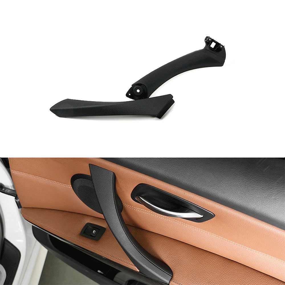 Maner interior complet negru / crem usa BMW Seria 3 E90 E91 2005-2012