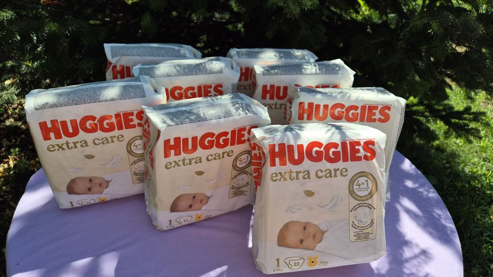 Set 8 scutece Huggies Extra Care nr.1