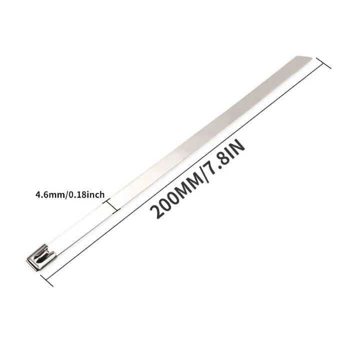 Метални опашки 4.6×200 мм – неръждаема стомана, 50 брк-т