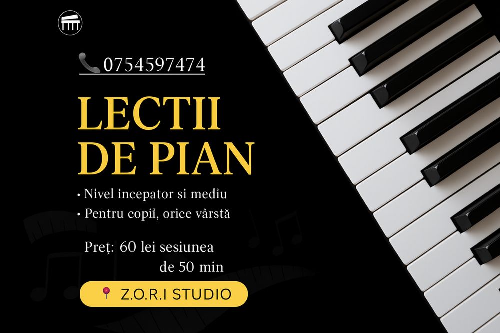 Lecții de pian pentru copii