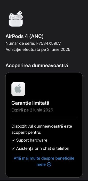 Vând Airpods 4 Anc sigilate