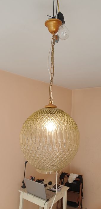 Accesoriu decorațiune înfrumusețare ambra sticla Germania 1960