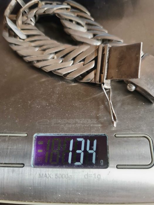 Bratara Argint Masiv 134gr 925 Model UNICAT, NOUA, Certificat Garantie