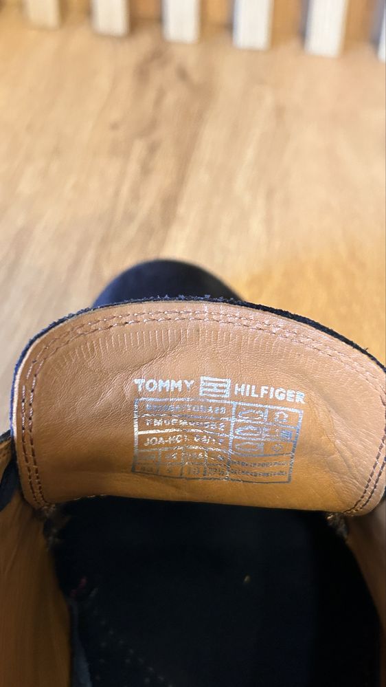 Tommy Hilfiger pantof piele intoarsa bleumarin
