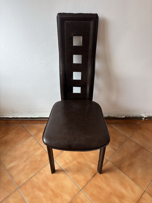 Scaune de piele set 6 buc - utilizate