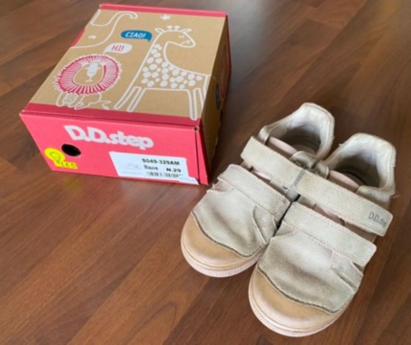 Pantofi DDStep, gri cu luminițe, mărimea 29 (18,5 cm interior)