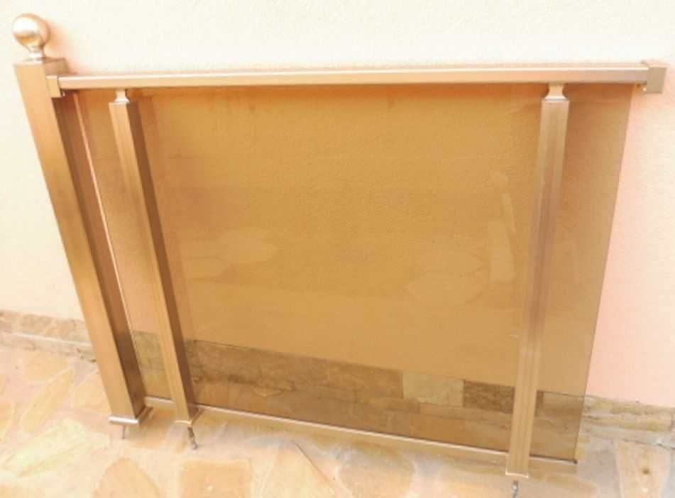 Алуминиев парапет, със стъклен панел (триплекс), 1100 х 900 мм