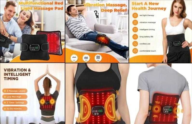 Инфрачервен Масажор с Червена Светлина с Дълбоко Облекчение Тяло Гръб