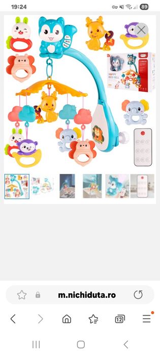 Carusel muzical si salteluta de activitati pentru bebelusi