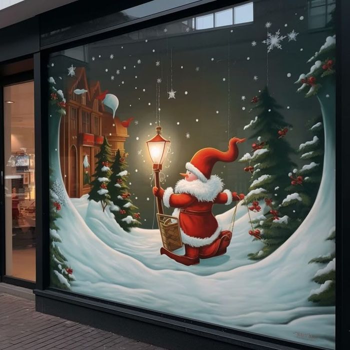 Yangi yilga mos oynaga rasm chizib beraman