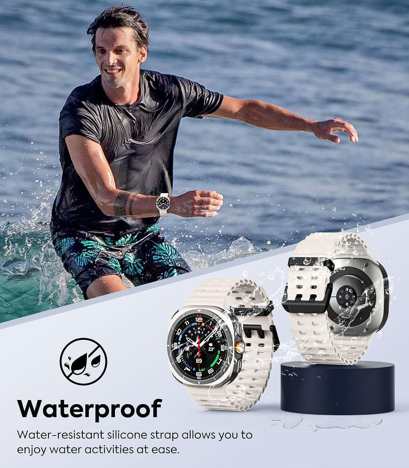 Силиконова Каишка за Samsung Galaxy Watch Ultra - Starlight цвят