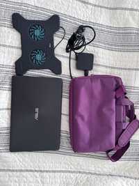 Vând laptop Asus împreună cu husă și cooler