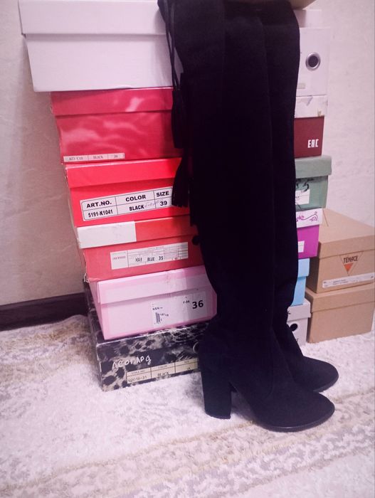 Ботфорты замшевые 36 размер