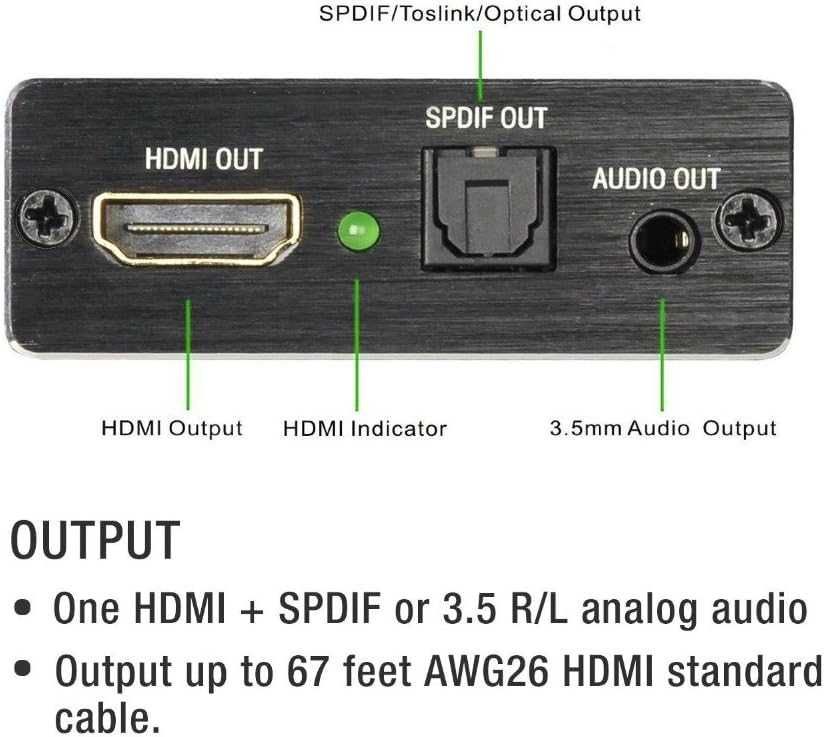 HDMI към HDMI аудио с оптичен TOSLINK SPDIF,Ultra HD 4KX2K 3D