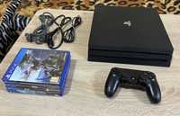 PlayStation 4 Pro 2TB + джойстик + 4 игри