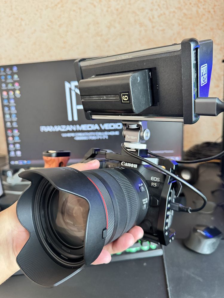Canon r5 Canon Rf obektiv 3 pakalina 24x104