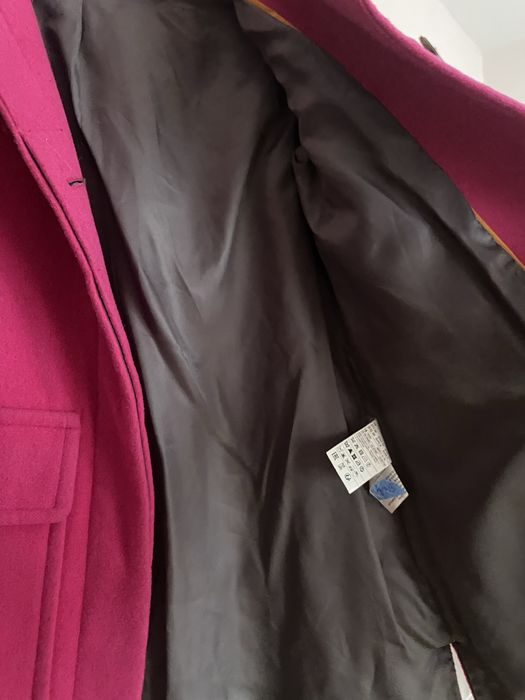 Вълнено цикламено палто Benetton