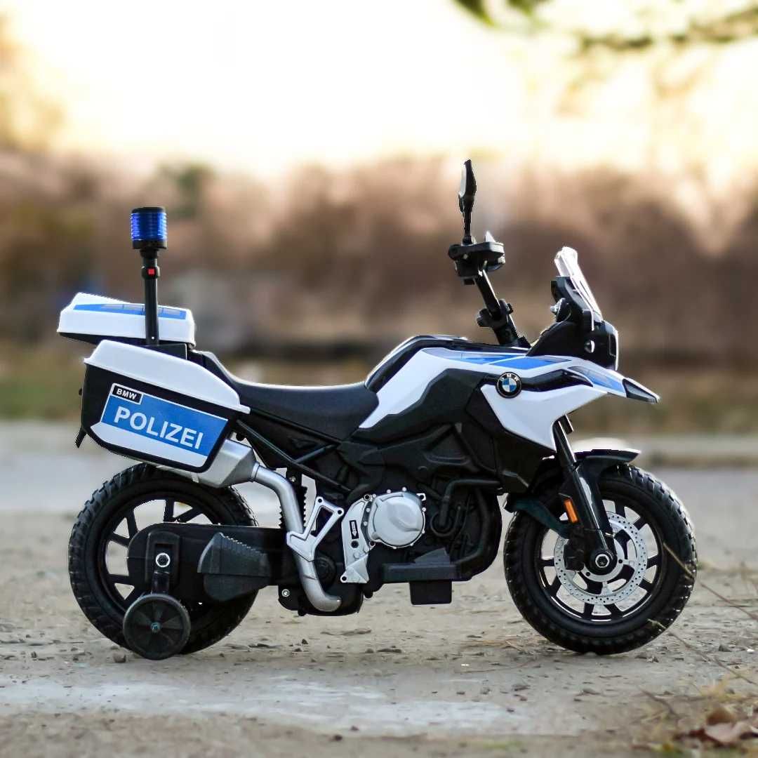 Motocicleta electrica copii 3-8 ani politie BMW F850 Roti ajutatoare