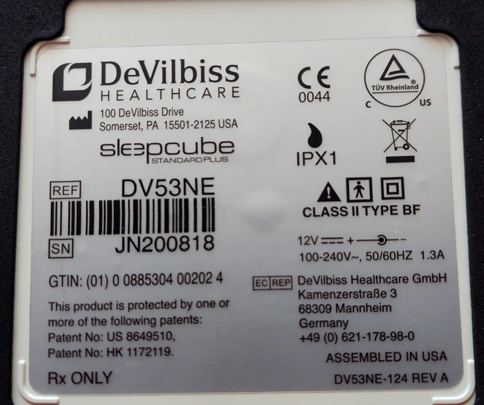 Vând aparat CPAP Devilbiss Slepcube Standard Plus,Fabricație SUA.
