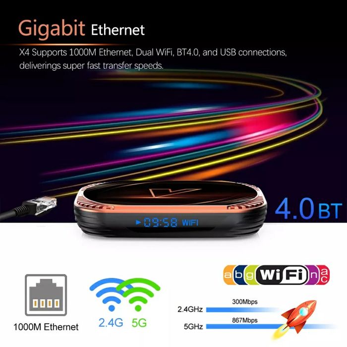 Vontar X4 Android 11 iptv Box 4GB RAM Configurat România