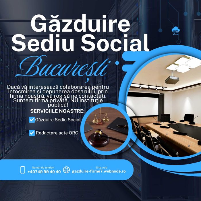 Infiintari firme / Infiintare firma / SRL PFA / Gazduire sediu / ONRC