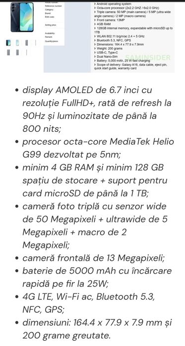Samsung A16 nou sigilat
