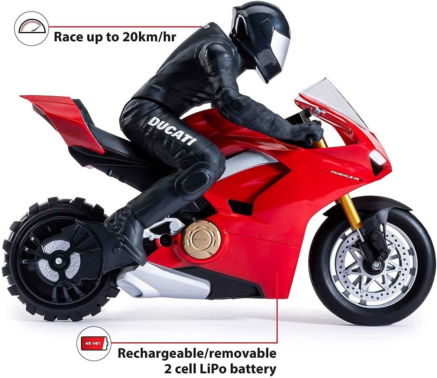 Ducati Panigale VS4 S Пистов Мотор Самобалансиращ 2 Колела RC 1:6 Air