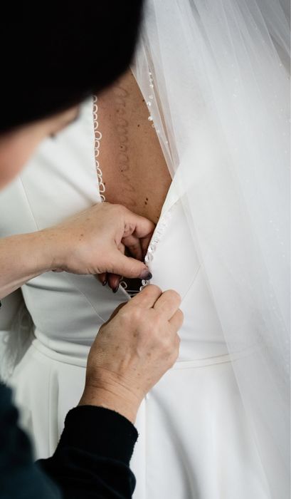 Rochie de mireasa, tafta