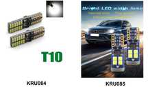 Комплект от 2 броя T10 Led ЛЕД крушки, W5W 12V, бяла светлина 6000K