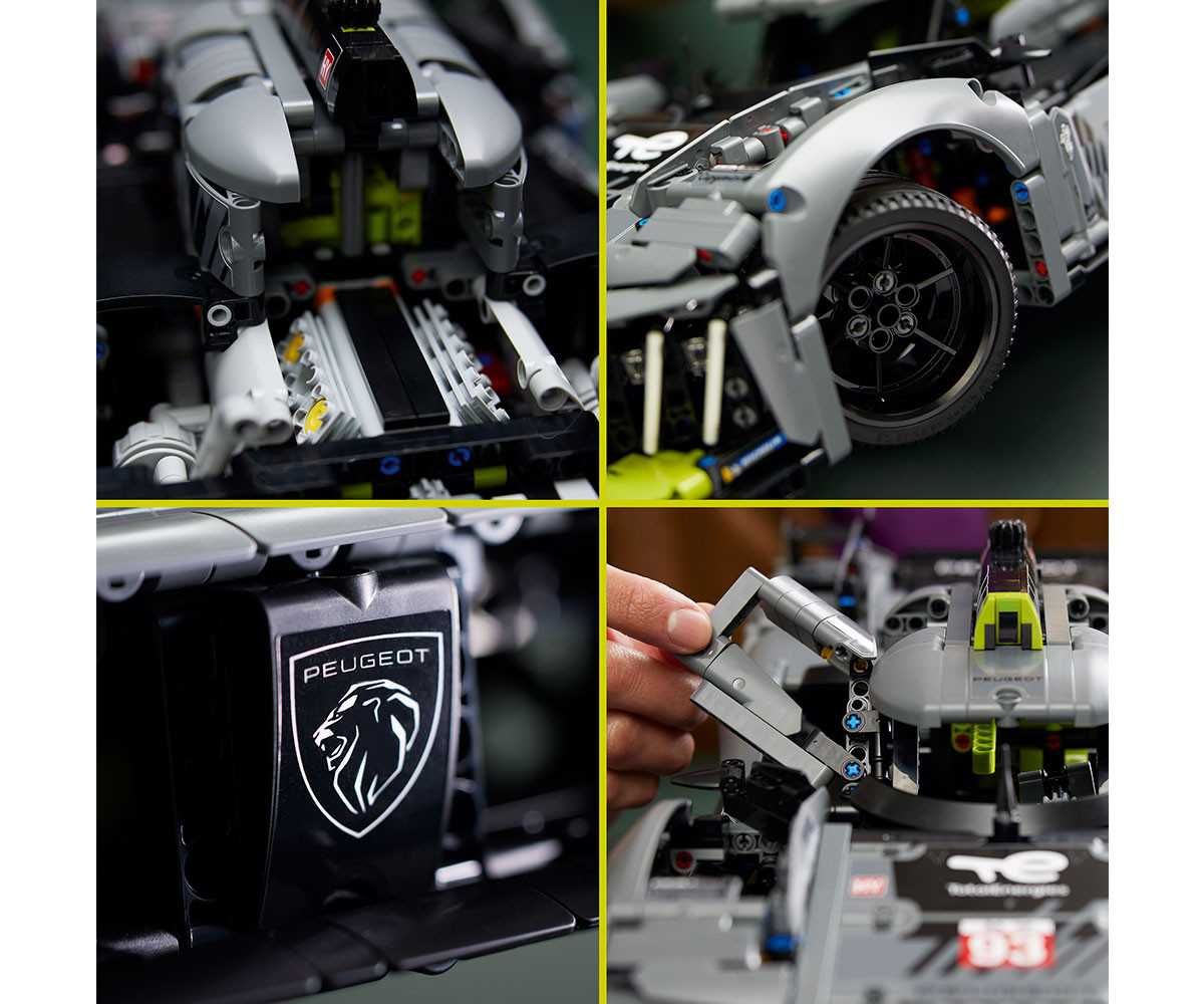 LEGO Technic PEUGEOT 9X8 24H Le Mans Hybrid Hypercar 1775 части