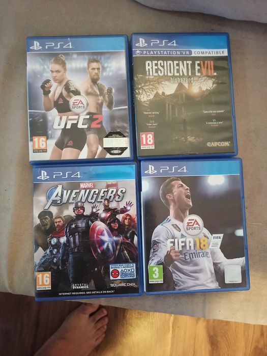 Ufc 2, Resident evil biohazard, Avengers, fifa 18