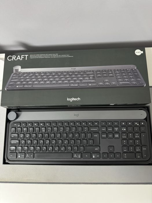 Tastatura Wireless LOGITECH Craft, USB, Bluetooth, Layout US, negru