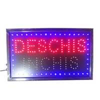 Panou DESCHIS / INCHIS afisaj reclama luminoasa LED magazin 50x20 cm