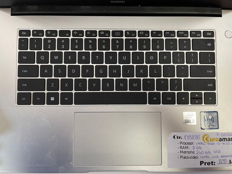Laptop Huawei Intel Core i3-10110U 8GB RAM 240 GB SSD -A-