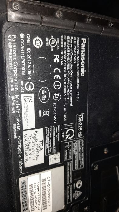 Tableta Panasonic CF-D1 procesor 1.1 (2 nuclee), 8 GB Ram