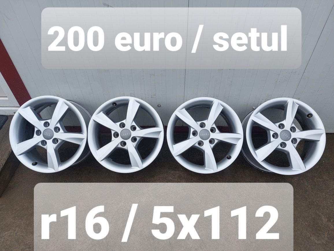 Jante aluminiu originale r16 / Audi Vw Skoda Seat / 5x112