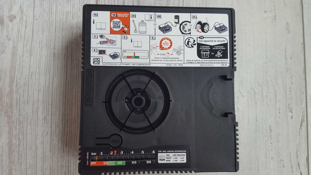 Нов оригинален VW AUDI AG компресор за гуми 15А 180W