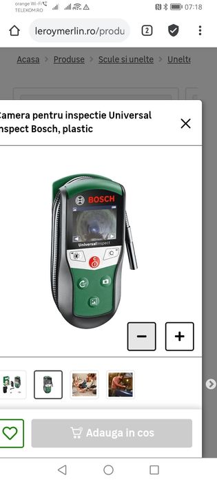 Vând aparat Camera pentru inspectie Universal Inspect Bosch, plastic
4