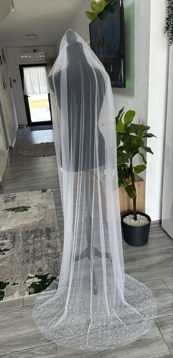 Voal 2m perle pe margine