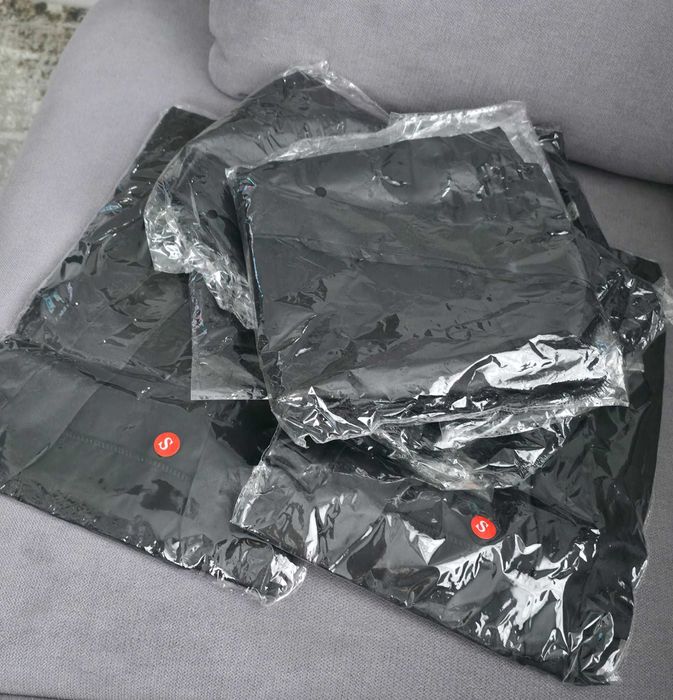 Halat satin negru - 6 bucati