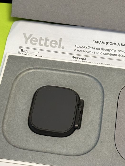 КАТО НОВ 49mm Apple watch Ultra 2 Гаранция Yettel 2026г. Black