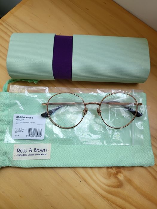 Rame ochelari vedere originali Ross & Brown Regla Titan Gold Tortoise