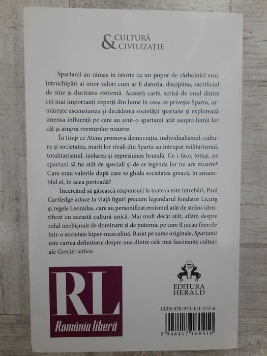 Paul Anthony Cartledge - Spartanii. O istorie legendară