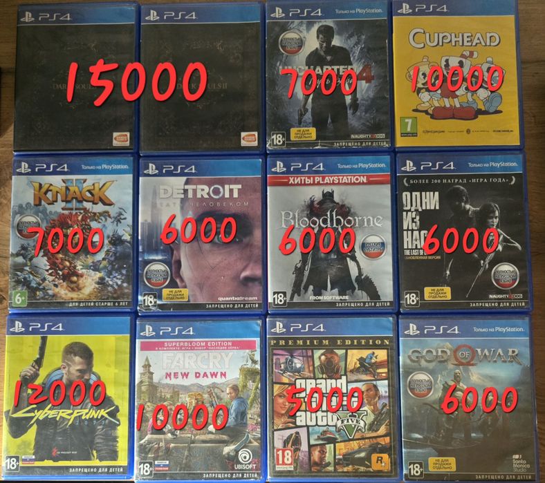 Продам диски для пс4