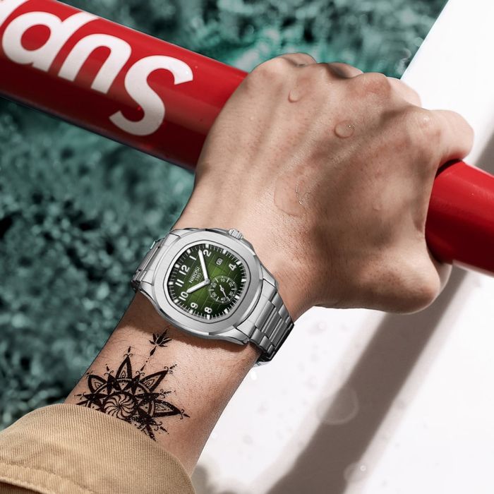 Наручные часы Nibosi с зеленым циферблатом