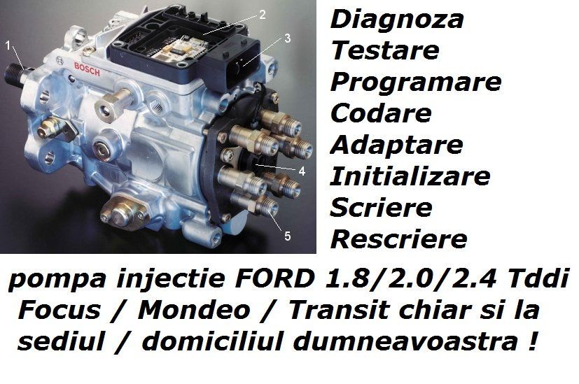 Diagnoza Ford programare chei codare pompa injectie ceasuri calculator