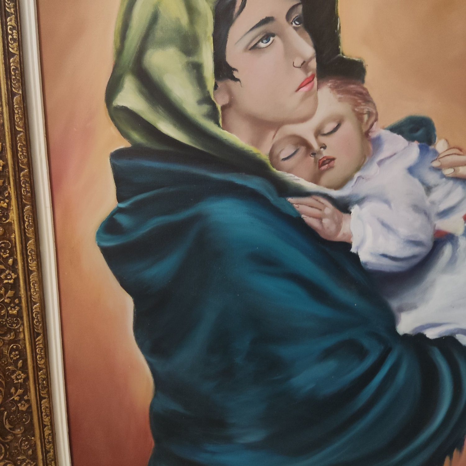 Картина масло върхо платно . Дървена рамка