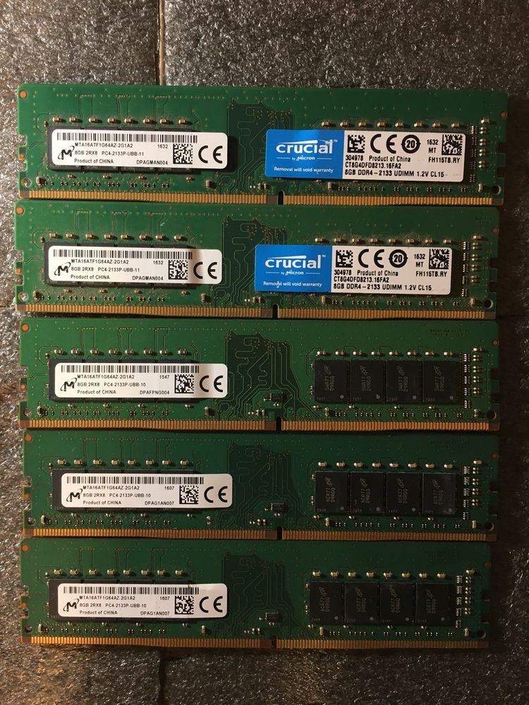 Memorie 8GB ddr4 pc desktop SK hynix Crucial Samsung 2133p 2400T 1r 2r