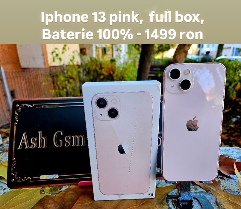 Iphone 13 pink 128gb, full box