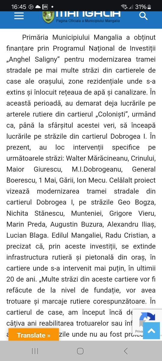 Mangalia ,teren pentru  investitie Bloc P+4, pensiune, duplex -litoral